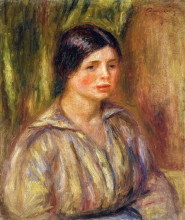 Копия картины "bust of a young woman" художника "ренуар пьер огюст"