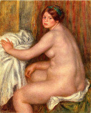 Копия картины "seated bather" художника "ренуар пьер огюст"