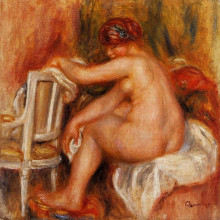 Репродукция картины "seated nude" художника "ренуар пьер огюст"