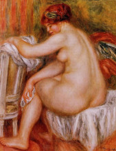 Репродукция картины "seated nude" художника "ренуар пьер огюст"