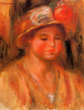 Репродукция картины "portrait of a woman" художника "ренуар пьер огюст"