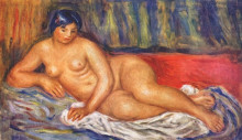 Репродукция картины "nude girl reclining" художника "ренуар пьер огюст"