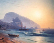 Копия картины "морской пейзаж" художника "айвазовский иван"