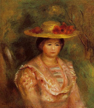 Копия картины "bust of a woman (gabrielle)" художника "ренуар пьер огюст"
