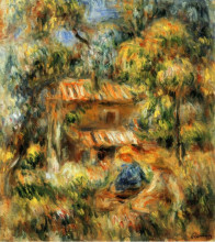 Картина "cagnes landscape" художника "ренуар пьер огюст"