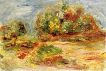 Репродукция картины "cagnes landscape" художника "ренуар пьер огюст"