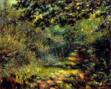 Репродукция картины "forest path" художника "ренуар пьер огюст"
