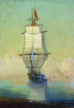Репродукция картины "корабль" художника "айвазовский иван"