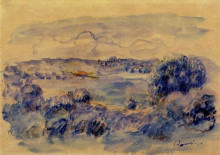Картина "guernsey landscape" художника "ренуар пьер огюст"