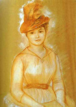 Копия картины "portrait of a woman" художника "ренуар пьер огюст"