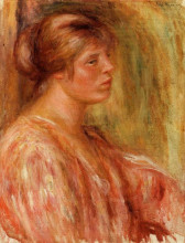 Копия картины "portrait of a woman" художника "ренуар пьер огюст"