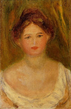 Картина "portrait of a woman with hair bun" художника "ренуар пьер огюст"