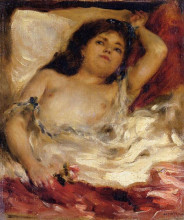 Копия картины "reclining semi nude (nude half-length)" художника "ренуар пьер огюст"