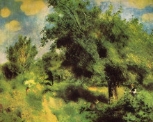 Репродукция картины "orchard at louveciennes the english pear tree" художника "ренуар пьер огюст"