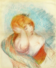 Репродукция картины "seated woman" художника "ренуар пьер огюст"