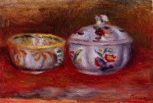 Копия картины "still life with fruit bowl" художника "ренуар пьер огюст"