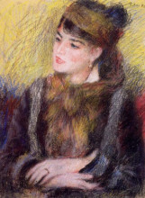 Копия картины "study of a woman" художника "ренуар пьер огюст"
