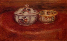 Картина "sugar bowl and earthenware bowl" художника "ренуар пьер огюст"