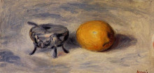Картина "sugar bowl and lemon" художника "ренуар пьер огюст"