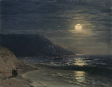 Копия картины "ялта. горы ночью" художника "айвазовский иван"