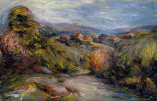 Копия картины "the hills of cagnes" художника "ренуар пьер огюст"