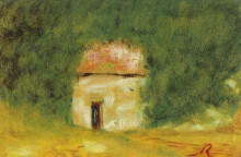 Репродукция картины "the little house" художника "ренуар пьер огюст"