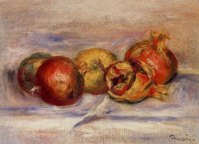Репродукция картины "three pomegranates and two apples" художника "ренуар пьер огюст"