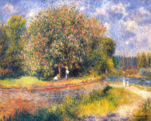 Репродукция картины "tree blooming" художника "ренуар пьер огюст"