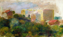 Репродукция картины "view from renoir&#39;s garden in montmartre" художника "ренуар пьер огюст"