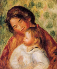 Картина "woman and child" художника "ренуар пьер огюст"
