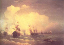 Картина "морское сражение при ревеле" художника "айвазовский иван"