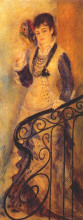 Репродукция картины "woman on a staircase" художника "ренуар пьер огюст"