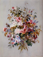 Репродукция картины "a bouquet of roses" художника "ренуар пьер огюст"