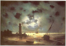 Картина "берег моря ночью" художника "айвазовский иван"