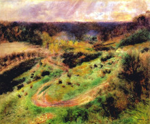 Репродукция картины "landscape at wargemont" художника "ренуар пьер огюст"