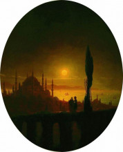 Картина "лунная ночь у взморья" художника "айвазовский иван"