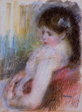 Копия картины "seated woman" художника "ренуар пьер огюст"