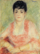 Картина "portrait in a pink dress" художника "ренуар пьер огюст"
