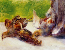 Репродукция картины "three partridges" художника "ренуар пьер огюст"