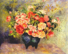 Репродукция картины "bouquet of flowers" художника "ренуар пьер огюст"