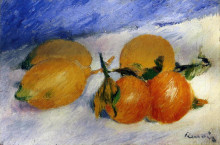 Репродукция картины "still life with lemons and oranges" художника "ренуар пьер огюст"