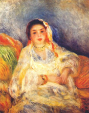 Репродукция картины "algerian woman seated" художника "ренуар пьер огюст"