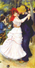 Репродукция картины "танец в буживале" художника "ренуар пьер огюст"