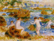 Копия картины "nude boys on the rocks at guernsey" художника "ренуар пьер огюст"