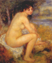 Копия картины "nude in a landscape" художника "ренуар пьер огюст"