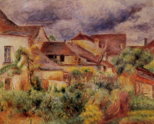 Репродукция картины "essoyes landscape" художника "ренуар пьер огюст"