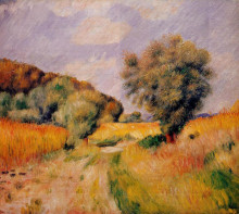 Репродукция картины "fields of wheat" художника "ренуар пьер огюст"