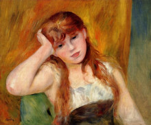 Копия картины "young blond woman" художника "ренуар пьер огюст"