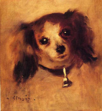 Копия картины "head of a dog" художника "ренуар пьер огюст"