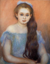 Репродукция картины "portrait of a young girl" художника "ренуар пьер огюст"